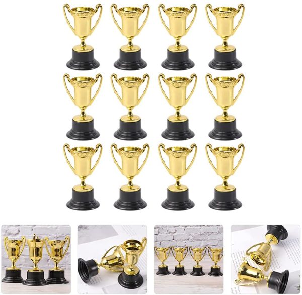 NUOBESTY Plastic Gold Trophies Gold Cup Trophy Kids Competition Prize Cups for Party Celebrations, Award Ceremony and Appreciation Gift 12pcs - Image 7