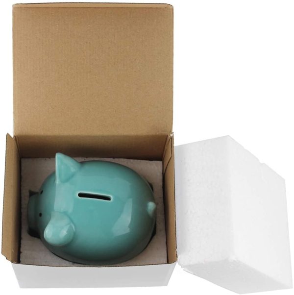 Ceramic Blue Piggy Bank Makes a Perfect Unique GIF,t Nursery D??cor, Keepsake, or Savings Piggy Bank for Kids - Image 2