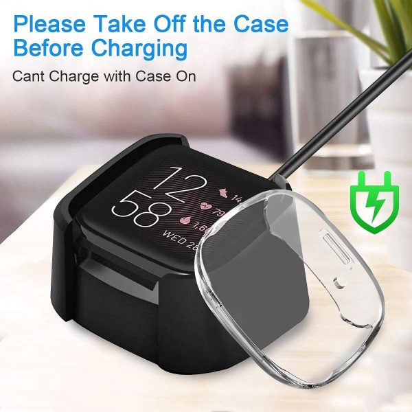 Suoman Compatible with Fitbit Sense/Versa 3 Screen Protector Case, 3-Pack Soft Plated TPU All-Around Protective Bumper Cover for Fitbit Sense/Versa 3 Smartwatch - Black+Black+Black - Image 8