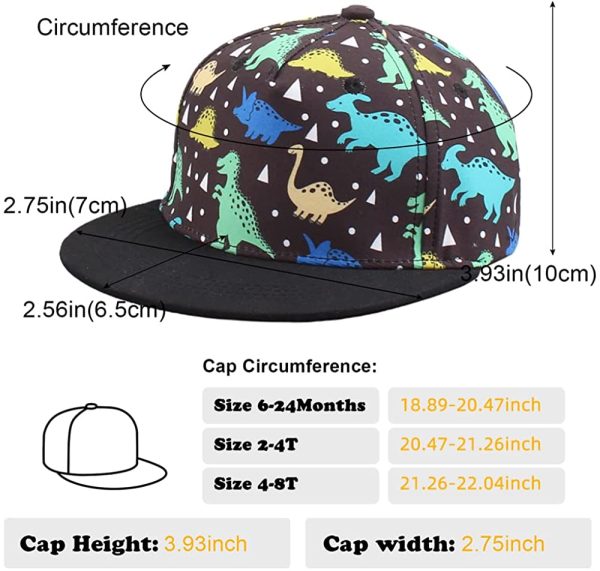 PEECABE Boy Baseball Cap Little Kids Flat Brim Sun Cap Toddler Girl Trucker Cap for Spring/Summer - Image 4