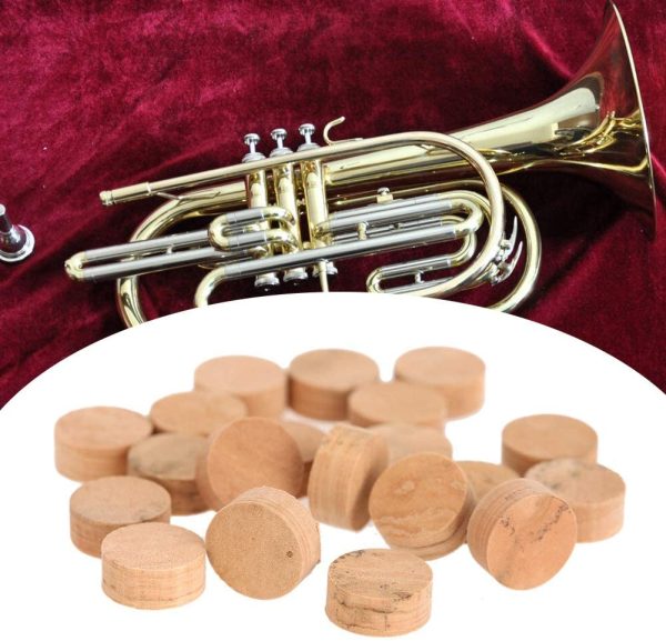 20Pcs Wood Repairing Cork Pads Trumpet Trombone Trumpet Trumpet Spit Valve Cork Trumpet Musical Instruments Repair Replacement Accessories 9.5mm / 0.4in - Image 2