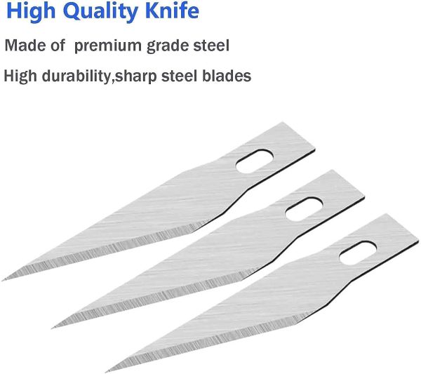 1PCS Hobby Knife with Safety Cap and Ruler and 20PCS Craft Knife Blades for Crafting - Image 5