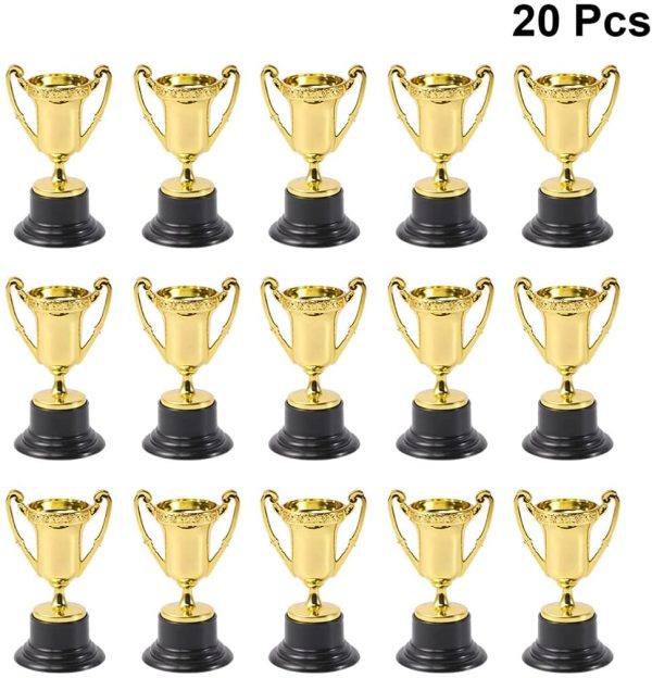 Totority 20pcs Gold Trophy Kids Plastic Trophy Decor for Sports Tournaments/ Competitions/ Parties - Image 4