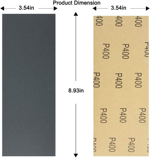 Sandpaper Abrasive Wet and Dry Coarse Grinding and Fine Grinding Sandpaper 120 to 3000 Grit Uniform Sandpaper 16 Sheets for Furniture, Car and Metal Polishing