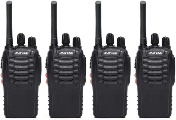 BaoFeng BF-888S(BF-88A) FRS Radio Walkie Talkie 0.5W 16-Channel Two Way Radio with Earpiece, LED Flashlight, USB Charger 4 Pack - Image 4