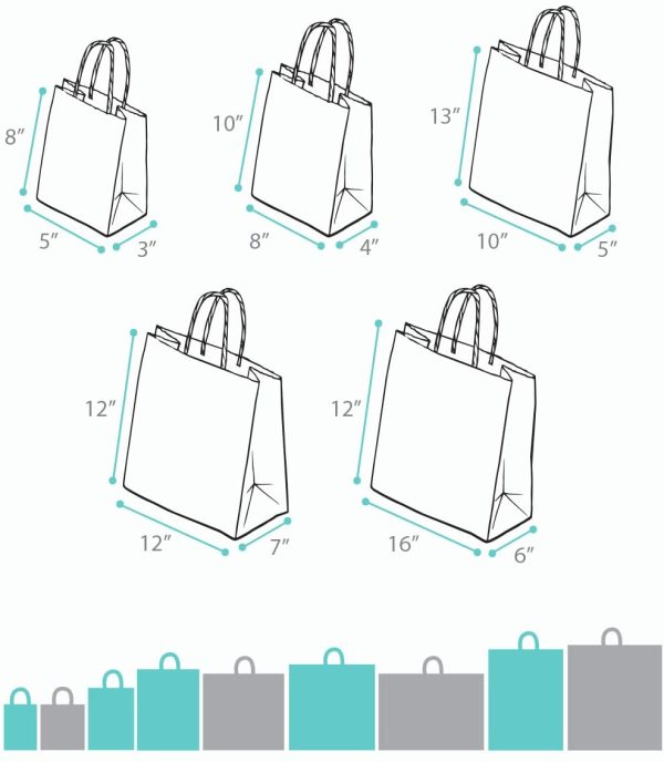 Brown Paper Boutique Bags with Handles for Wedding, Party Favor, Thank You, and More, Kraft-Colored Economy Gift Bags, 5.25?? L x 3.5?? W x 8?? H (100 Count) - Creative Bag - Image 9