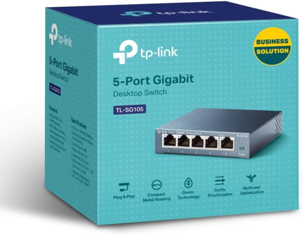 TP-Link TL-SG105 5 Port Gigabit Unmanaged Ethernet Network Switch, Ethernet Splitter, Plug and Play, Fanless Metal Design, Shielded Ports, Traffic Optimization, Limited Lifetime Protection - Image 7