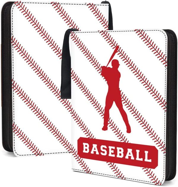 Baseball Card Binder for Baseball Trading Cards, FOME 9 Pockets PU Leather Card Binder Holder with Removable 50 Sheets Holds up to 900 Cards Fit for Baseball Football Cards Pokemo YuGiOh Cards - Image 4