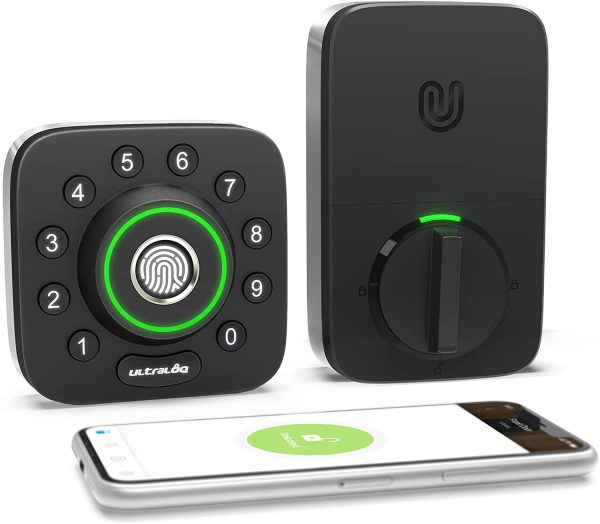 ULTRALOQ U-Bolt Pro Smart Lock, 6-in-1 Keyless Entry Door Lock with Bluetooth, Biometric Fingerprint and Keypad, Smart Door Lock Front Door, External Lock IP65 Waterproof, Deadbolt Lock Edition - Image 4