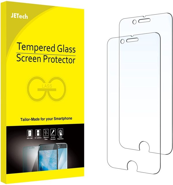 JETech Screen Protector for iPhone 8 and iPhone 7, 4.7-Inch, Case Friendly, Tempered Glass Film, 2-Pack - Image 5