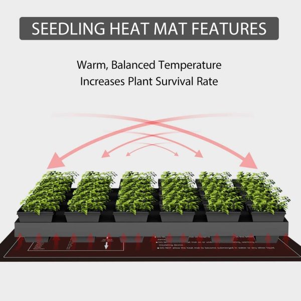 VIVOHOME Waterproof Seedling Heat Mat for Seed Propagation and Increase Germination Success (10 Inch x 20.75 Inch) - Image 3