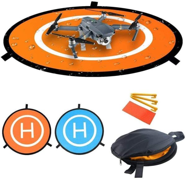 Nylon Drones Parking Landing Pad Foldable Aircraft Launch Pad Waterproof Portable Helipad for RC Drones Helicopter, PVB Drones, DJI Mavic Pro Phantom Pro - Image 3