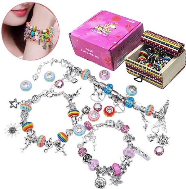 Creen Girls Charm Bracelet Making Kit, Arts and Crafts Gifts for 6-12 Year Christmas Girls Teen Kids - Image 7