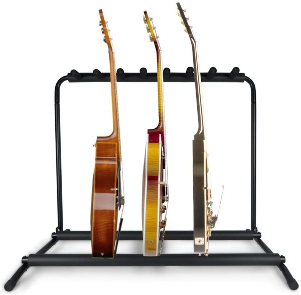 Pyle Multi Guitar Stand 7 Holder Foldable Universal Display Rack With No slip Rubber Padding - PGST43 - Image 2