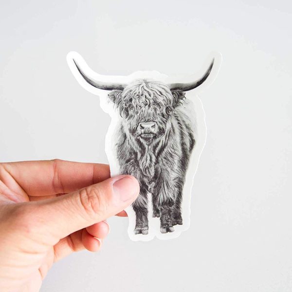 Highland Cow Sticker - Image 3