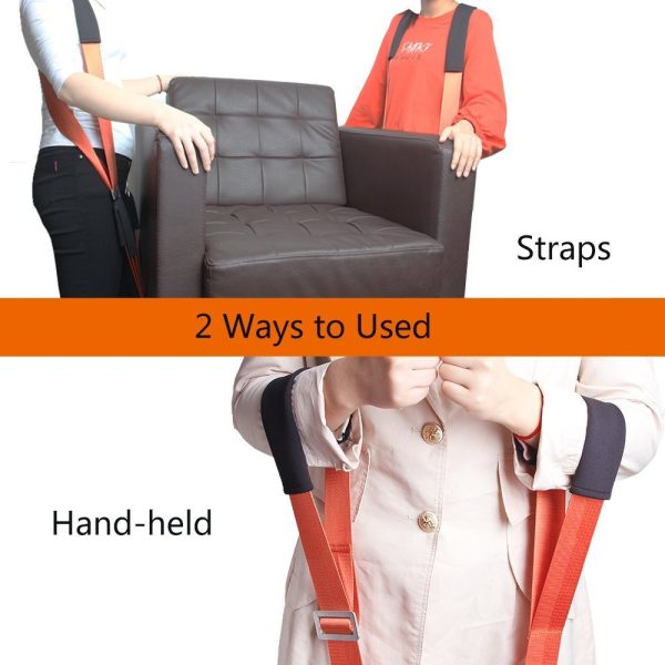 MAXBROTHERS Moving Straps, 2-Person Shoulder Lifting and Moving System for Appliances, Furniture, Mattresses or Heavy Objects up to 440 Pounds (Orange4) - Image 7