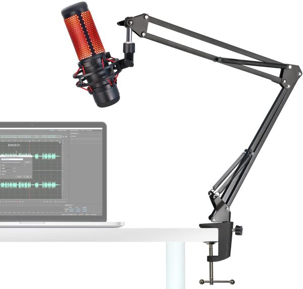 SUNMON QuadCast Boom Arm Mic Stand, Adjustable Microphone Suspension Boom Scissor Arm Stand for HyperX QuadCast, QuadCast S ?C RGB USB Condenser Microphone - Image 5