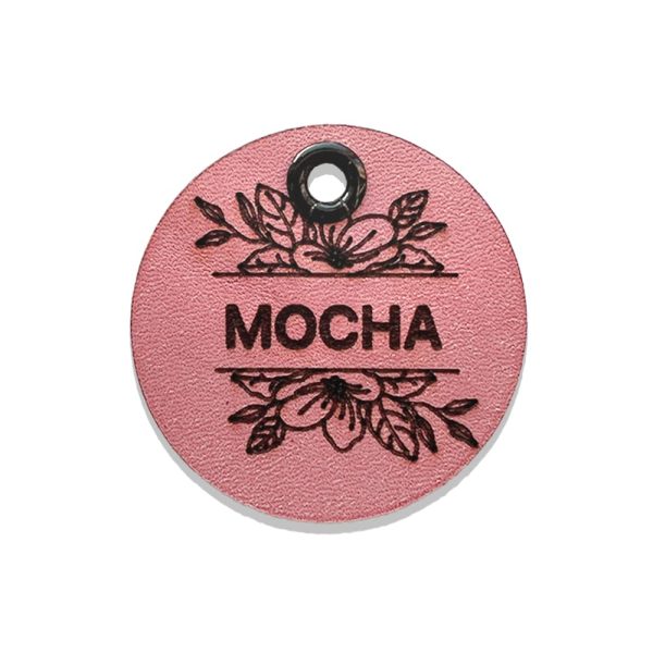 Wilco Supply Company - Custom Floral Themed Handcrafted Leather Pet Identification Tag for a Stylish, Durable and SILENT Alternative to Traditional Metal Dog Tags - Made in Canada - Image 9