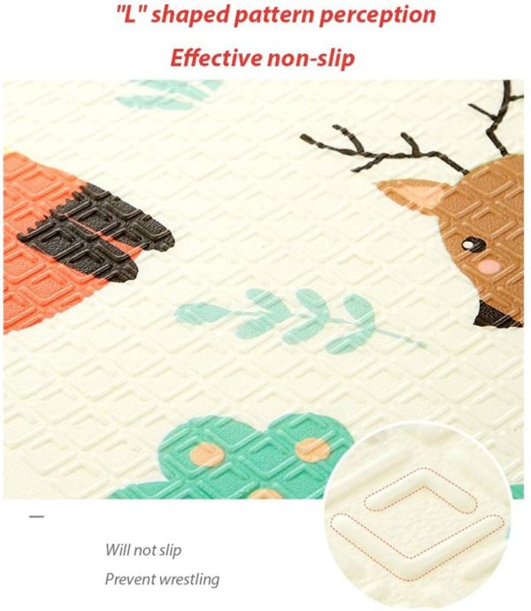 BEKOBABY Baby Play Mat XPE Foam Floor Gym Children Mats 58x77In Baby Room Folding Mat Baby Game Blanket with Carry Bag (Fox)?? - Image 4