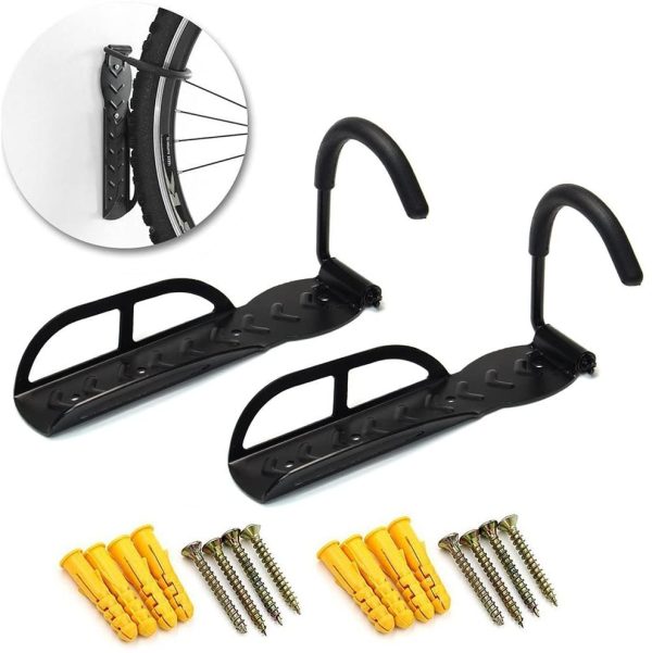 SortWise 2 Pack Bicycle Bike Adjustable Wall Mounted Hook Rack Holder Hanger Stand Cycle Storage System for Garage/Shed - Image 4