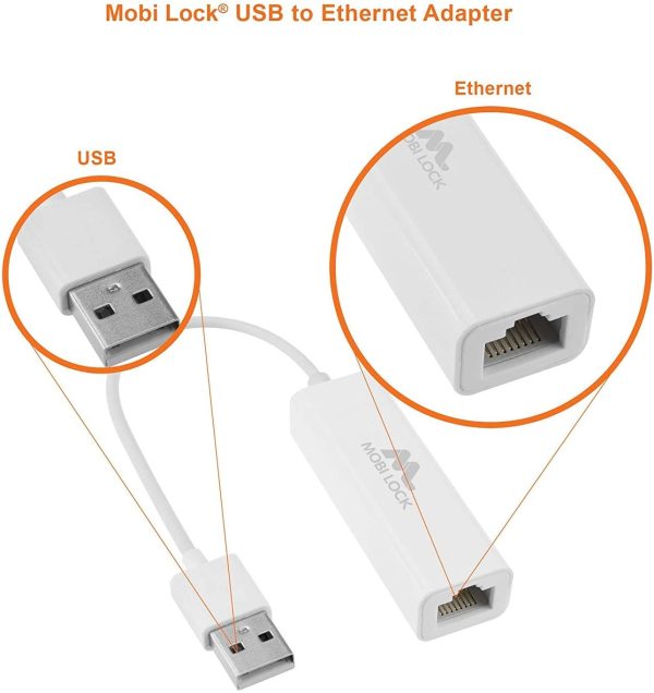 USB Ethernet (LAN) Network Adapter Compatible with Laptops, Computers, and All USB 2.0 Compatible Devices Including Vista/XP, Windows 7 to 11, All Mac OS X, OS X, and macOS by - Image 4