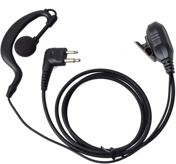 CP200 Headset 2 Pin G Shape Earpiece with Mic PTT for Motorola Radio CP200D PR400 CLS1110 RMM2050 GP300 CP185 CLS1410 Yaesu FT-65R FT-65 Walkie Talkie - Image 7