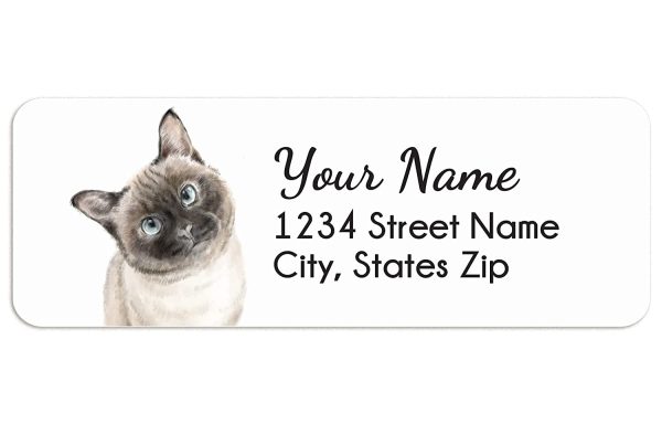 Personalized Address Label For Cat Mom, 120 PCS, Siamese Cat Gifts, Crazy Cat Lady Gifts, Cat Gifts For Cat Lovers, Mailing Stickers for Envelopes - Image 6