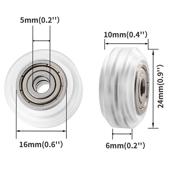 39 PCS 3D Print Polycarbonate Wheels for 3D Printer with Pulley Bearing Included 13PCS Polycarbonate Pulley Wheel 13PCS Eccentric Spacer 13PCS Round Column for Creality Anycubic Anet Series 3D Printer Ender 3 - Image 8