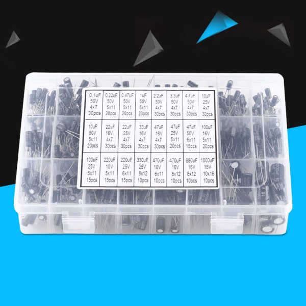 540pcs 24 Values Commonly Used Aluminum Electrolytic Capacitors Assortment Kit 10V-50V 0.1uF to 1000uF with Storage Box - Image 8