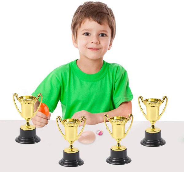 Totority 20pcs Gold Trophy Kids Plastic Trophy Decor for Sports Tournaments/ Competitions/ Parties - Image 7