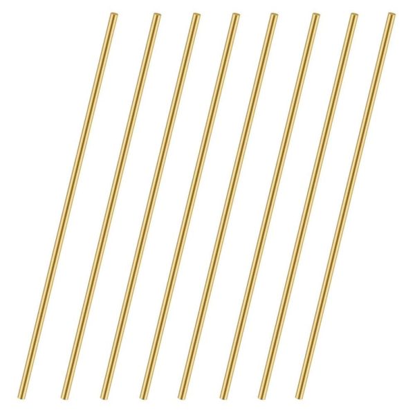 1/8 inch Solid Brass Rods Lathe Bar Stock Kit Brass Round Stock 3.15mm/1/8 inch in Diameter 12 Inches in Length,H59,8PCS