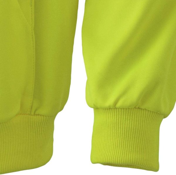 Pioneer V1060560-XS High Visibility Safety Hoodie, Micro Fleece, Yellow-Green, XS - Image 3