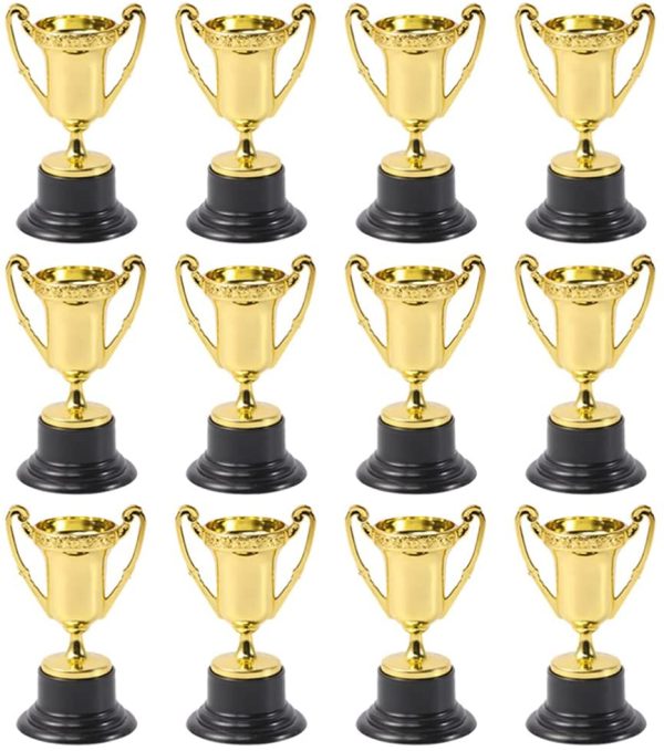 NUOBESTY Plastic Gold Trophies Gold Cup Trophy Kids Competition Prize Cups for Party Celebrations, Award Ceremony and Appreciation Gift 12pcs - Image 4