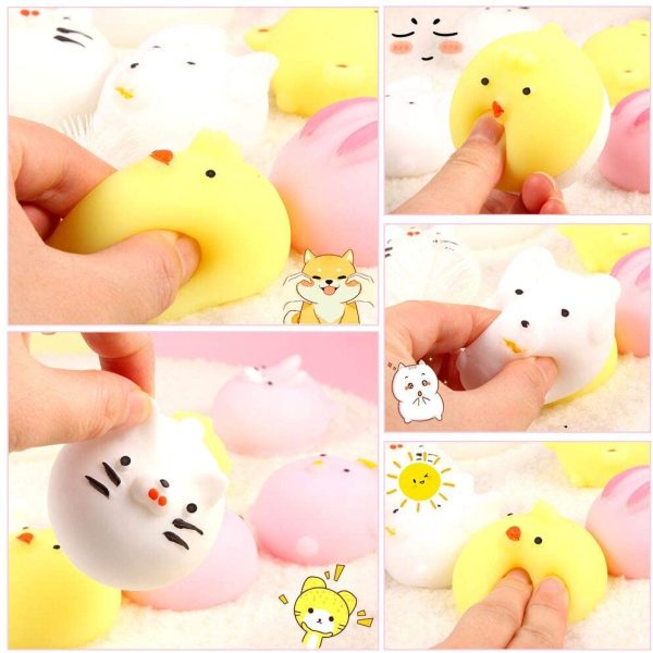 Jumbo Mochi Squishy Toys - 16 Pcs Squishies Toy Gifts for Teen Girls and Boys - Kawaii Animal with Unicorn Storage Bag Party Favors Kids Easter Egg Stuffers Toy Gift, Sensory Fidget Toy Set, Stress Relief Toys for Adults, Halloween Toys & Christmas Gifts for Kids - Image 4