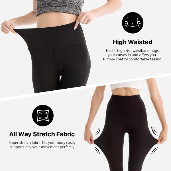 SINOPHANT Leggings for Women High Waist Stretch Opaque Tummy Control Gym Yoga Pants - Image 2