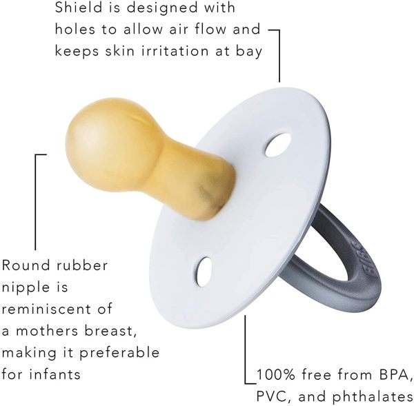 BIBS Baby Pacifier | BPA-Free Natural Rubber |Made in Denmark - Image 6