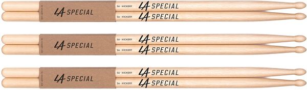 Promark LA Specials 5A Hickory Drumsticks with Nylon Tip (Pack of 3) - Image 4