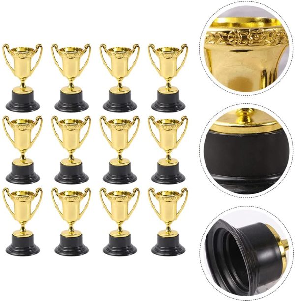 NUOBESTY Plastic Gold Trophies Gold Cup Trophy Kids Competition Prize Cups for Party Celebrations, Award Ceremony and Appreciation Gift 12pcs - Image 8