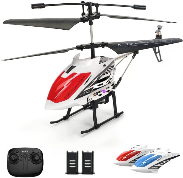 DEERC DE51 Remote Control Helicopter Altitude Hold RC Helicopters with Gyro for Adult Kid Beginner,2.4GHz Aircraft Indoor Flying Toy with 3.5 Channel,High&Low Speed,LED Light,2 Battery for 20 Min Play - Image 7