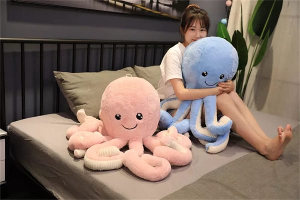 ZMUP Plush Cute Octopus Dolls Soft Stuffed Marine Animal for Boys Girls Birthday Presents (16 inch, Blue) - Image 2