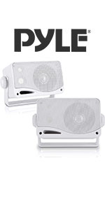 3-way Mini Box Speaker System - 3.5 Inch 200 Watt Weatherproof Marine Grade Mount Speakers