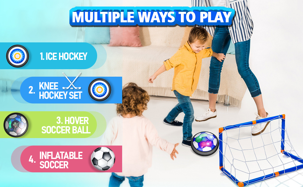 AoHu Hover Hockey Soccer 2 in 1 Set Boys Toys