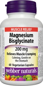 webber naturals magnesium bisglycinate 200 mg gentle on the stomach healthy bones and muscles