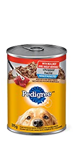 Pedigree Wet Dog Food Traditional Ground Dinner Beef, Steak, Filet Mignon, Food for Dogs