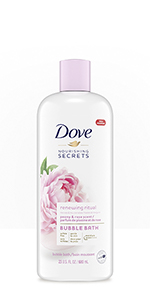 Dove Nourishing Secrets Bubble Bath revives and rejuvenates the body and mind