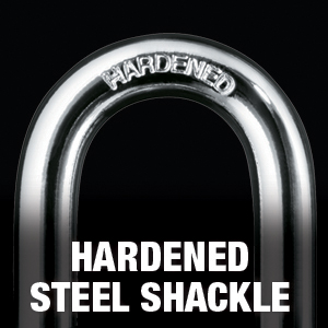 hardened steel shackle