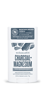 Schmidt's Natural Deodorant Stick Charcoal + Magnesium offers odour protection.