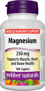 webber naturals magnesium 250 mg support bones muscles and heart