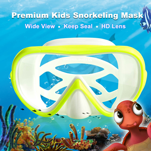 Kids Snorkel Diving Mask Swim Mask Swimming Goggles with Nose Cover for Youth Junior Child