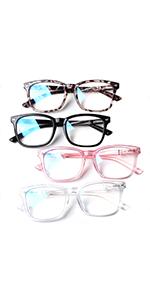 Blue Light Blocking Reading Glasses Women Men,Spring Hinge Computer Readers